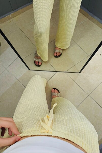 peri tower New Product Ultra Quality Seersucker Wrap Lace up High Waist Trousers 0030