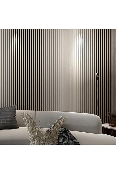 EKSELANS DEKORASYON Lambiri ( 5 Adet 12x280 Cm ) Krem Model Ev, Ofis Pvc Duvar Paneli