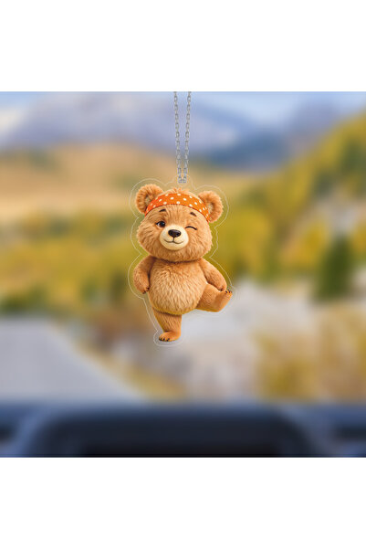 Prtp-Prototip Elektronik & Hobi Araba Ayna Süsü Ayı Yoga, Pleksi Malzeme, UV ...