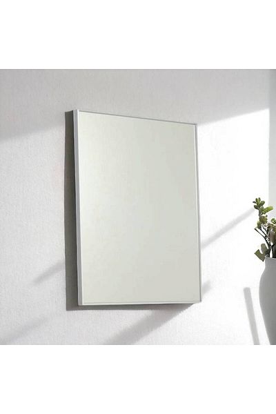 Al Saada Home Wall Mirror with Silver Frame 70×50cm