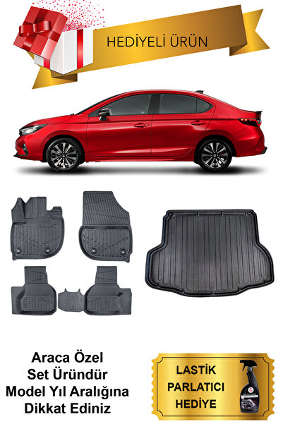 Sare Tuning Honda City 2021 - 2026 Arası Araca Özel 3D Bagaj Havuzu ve 4D Lux...