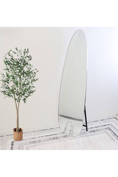 Al Saada Home Limited Quantity Standing Mirror - Silver - 165×50