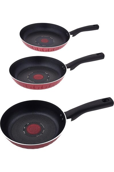 ALSAIF 3 Pieces Set Frying Pans From ALSAIF, Thickness 2.5 2.8 Mm, Size: 20×4.5 22×4.5 24×4