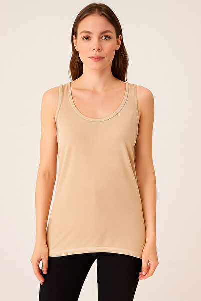 Q-EN Women's Bamboo Tank Top with Thick Straps – Breathable Seamless and Stre...