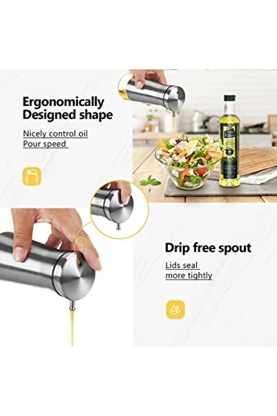mastergold Olive Oil and Vinegar Dispenser Bottle Set 2 Pack Drip Free Stainless Steel Spout for Kitchen