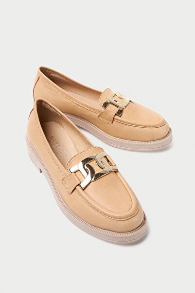 Mubiano Collection Balerini de damă din colecția Mubiano din piele naturală Nude -MCSDD033-N