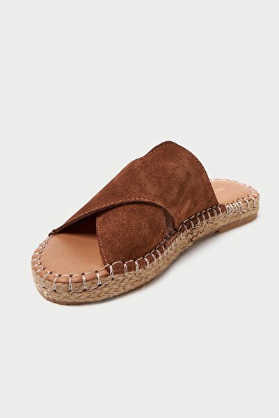 Mubiano Collection Mubiano Genuine Leather Collection Women's Slippers Tan -Mcsvt23T007-Tb