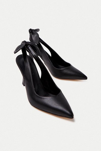 Mubiano MBHSN8082-S Pantofi stiletto și cu toc pentru femei, cu detaliu de fundă elastică pe spate
