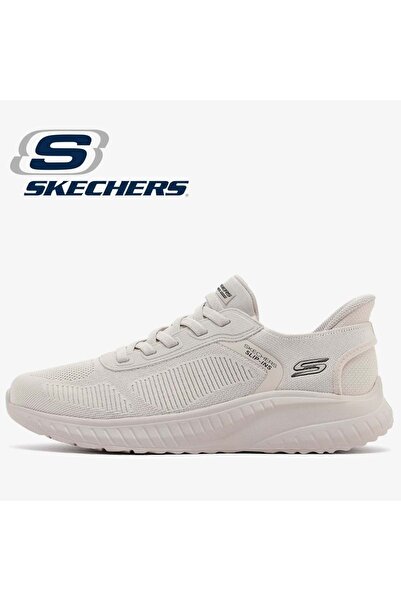 SKECHERS Bobs Squad Chaos Solıd Step Slip-İns 118312 Erkek Spor Ayakkabı BEJ