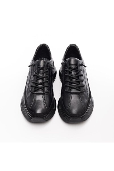 derinet Yüksek Taban Hakiki Deri Erkek Sneaker