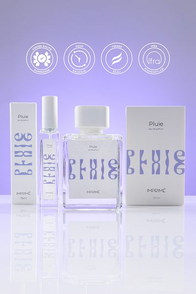 Imprime مجموعة عطور Pluie EDP 100 مل وحجم السفر 15 مل للجنسين I Ferah Floral I البرغموت، الفلفل الوردي