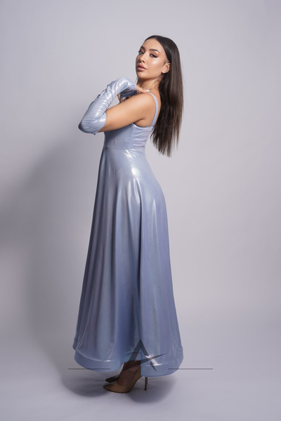 Alonclia Straplez Büzgü Detaylı Askılı Yüksel Bel Abiye