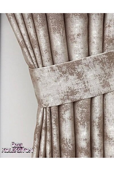 Emuz Cafea cu lapte Istanbul Fon, model nou sezon 1 / 3 colecție specială cu pliuri frecvente (o singură aripă) tul, perdea,