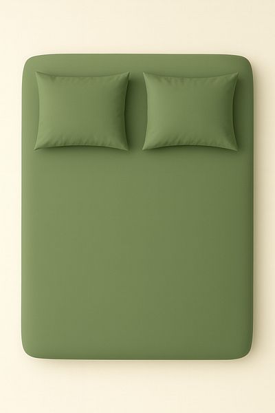 sutra 100% Cotton Satin Solid Color Double Fitted Sheet Set