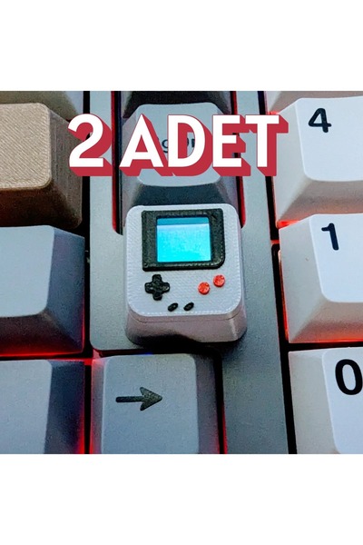 PUREYSMA Retro Game Konsolu Keycap (2'li Set) | Mekanik Klavye Uyumlu | Oyun Temalı Tuş Başlığı