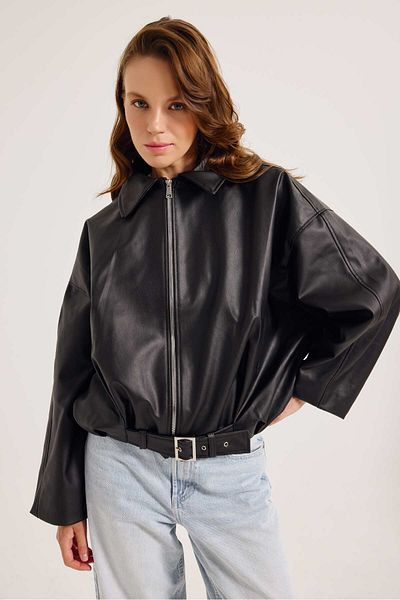 MEECY Wide Sleeve P&B Bomber Jacket
