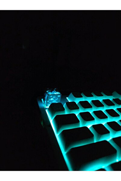 PUREYSMA Minecraft Maden Blok Keycap 2'li Set | RGB Uyumlu Tuş Başlığı | Cherry MX Mekanik Klavye