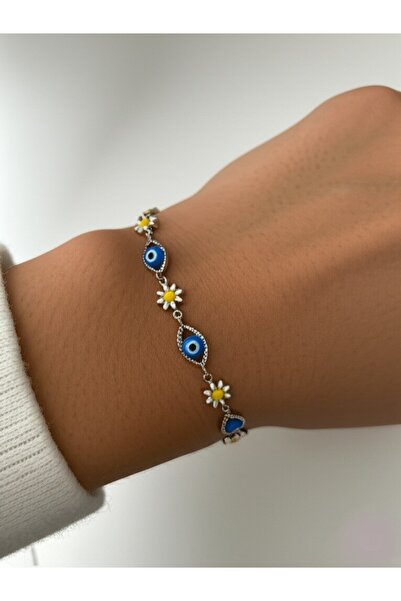 KANERUZ سوار مينا مطرز بالبابونج وعين الشر