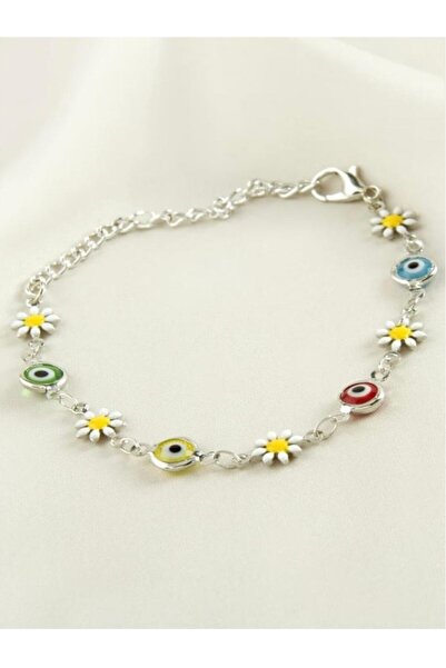 KANERUZ سوار مينا مطرز بالبابونج وعين الشر