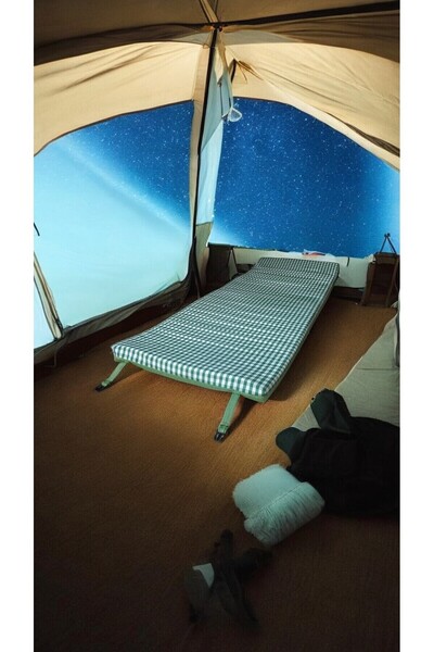 DİWWA CamperBed Su Geçirmez Kamp Yatağı Kamp Matı Taşıma Çantalı Kamp Minderi Çadır Matı 70x180x6cm