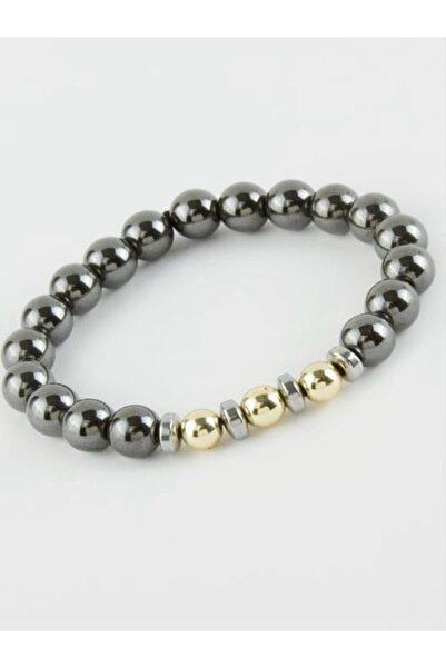 KANERUZ سوار حجر الهيماتيت الطبيعي باللون الذهبي