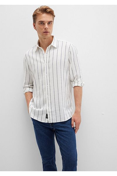 Mavi Striped White Shirt Regular Fit / Regular Cut 0211712-90938