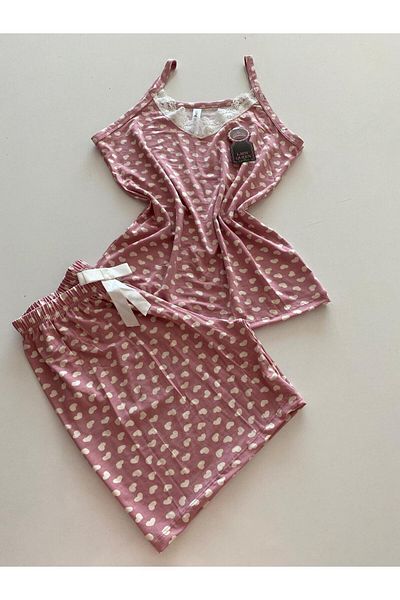 Lady Queen Viscose Lace Shorts Pajama Set