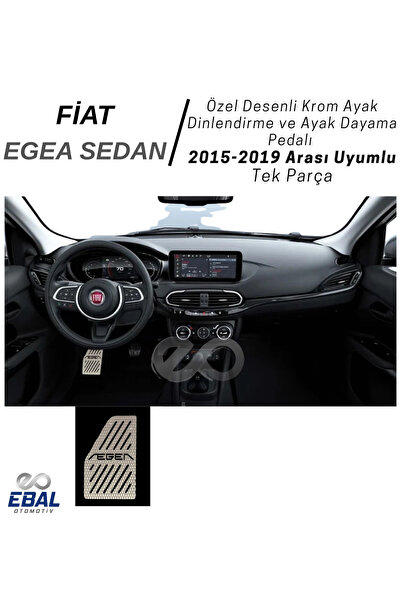EBAL OTO AKSESUAR Fiat Egea Sedan (2015-2019) Uyumlu Özel Desenli Krom Ayak D...