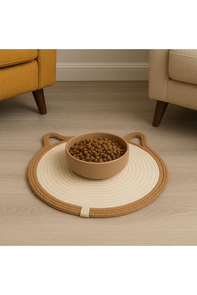 ÖRGÜM Cat Food Mat Cat Placemat 32X32 cm