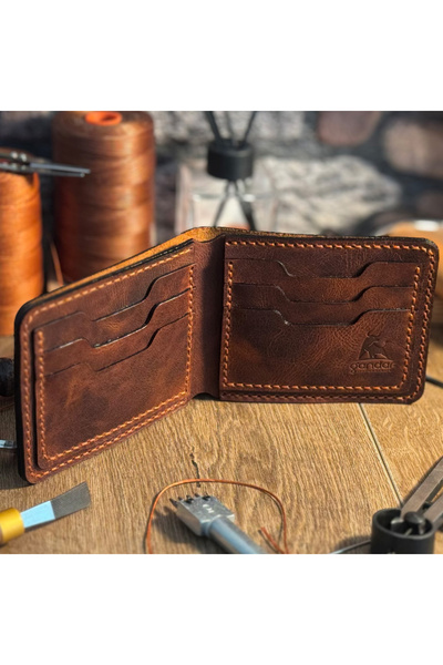 gandar موديل كالديرا / موديل كلاسيكي فاخر متعدد الأقسام محفظة من الجلد الطبيع...