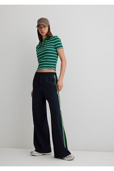 Mavi Striped Navy Blue Trousers 1011064 -86625