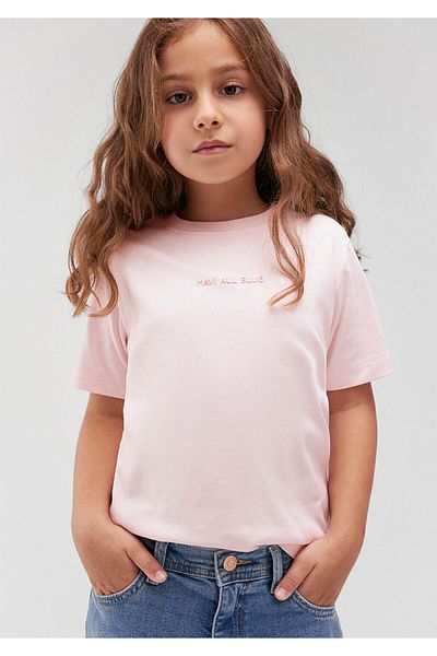 Mavi Tricou de bază roz din bumbac organic, cu croiala normală 7610197 -88133