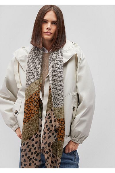 Mavi Leopard Pattern Shawl - 1912673 -87704 Model