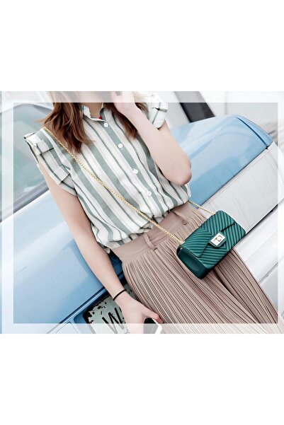 Generic V-Pattern Small Bag Mini Frosted Matte Jelly Bag Chain One-Shoulder Crossbody Bag