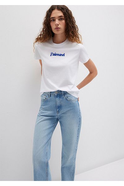 Mavi Tricou alb imprimat Regular Fit / Regular Fit1612242-620