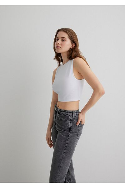 Mavi Lux Touch White Basic Modal Crop / Croială scurtă 1610786 -620