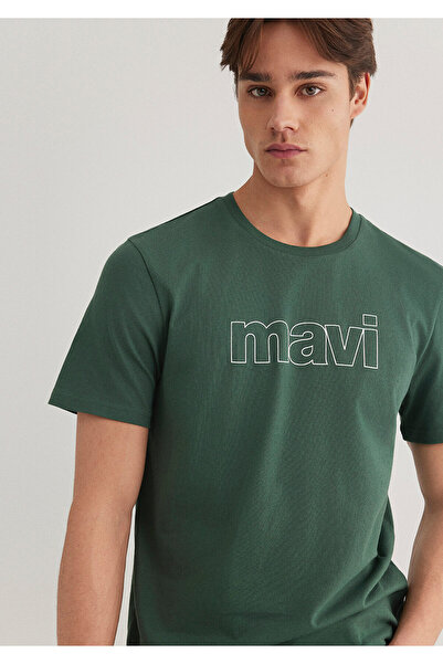 Mavi Logo Baskılı Yeşil Tişört Slim Fit / Dar Kesim 065781-81570
