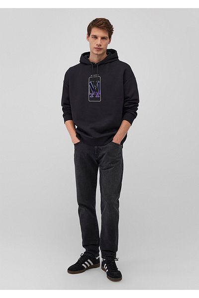 Mavi Schwarzes Sweatshirt mit Logo-Print 0610958-900