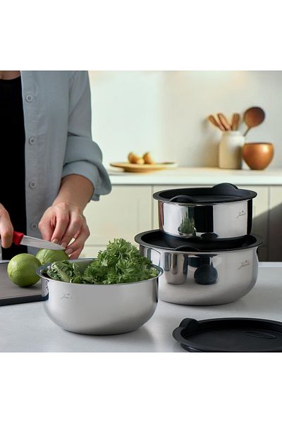 Jumbo Globe Steel Midi Storage & Mixing Container 3 Pcs