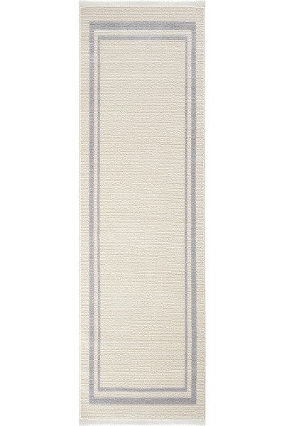 Cool Halı Safir 8603 Krem Yolluk Çerçeve Desenli Uzun Antre Hol Koridor Halıs...