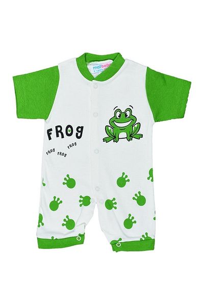 MAİBELLA Frog Patterned Baby Short Jumpsuit