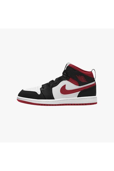 JORDAN Air 1 Mid „Roșu-Gimnastică Negru Alb”
