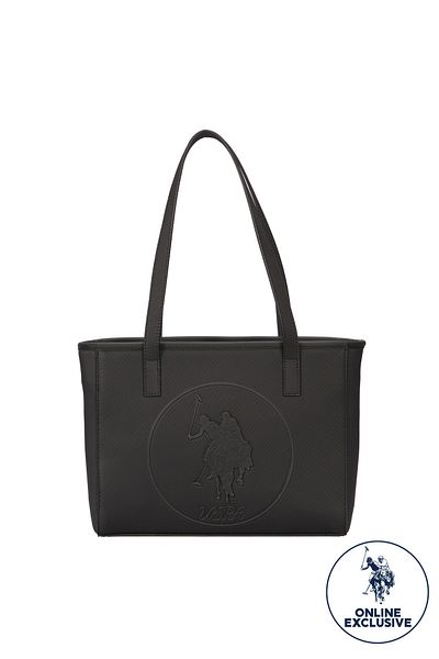 U.S. Polo Assn. Geantă de umăr pentru femei cu eșarfă neagră Us3116 Exclusiv online
