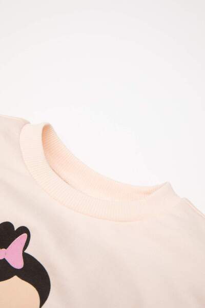 DeFacto Ballerina Printed Baby Girl Cotton Sweatshirt and Ribbed Leggings Set - D6203A5Ns