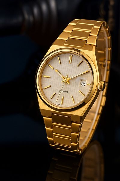 İSTLİV Men's Steel Case Wrist Watch with Calendar