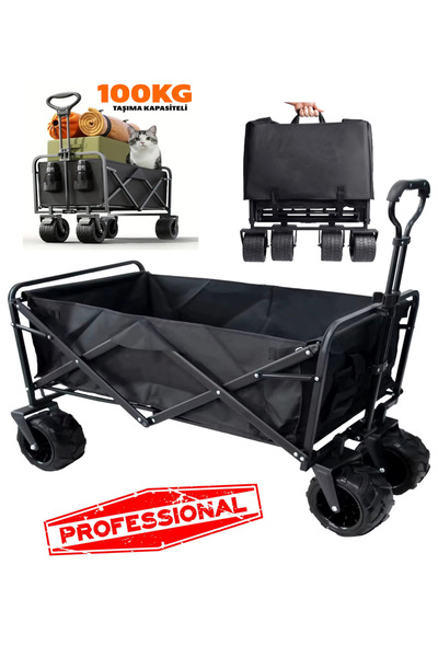 Raiden Katlanır El Arabası Portatif Taşıma Aracı Kamp,piknik,plaj, Pazar, Market Koli El Arabası