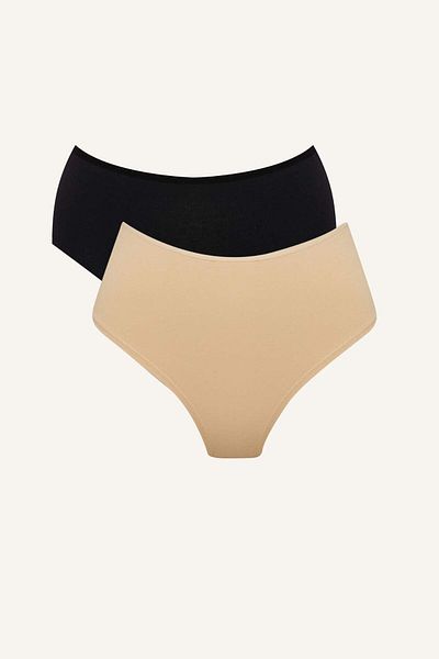 DeFacto Fall in Love 2 Pack Basic Plain Slip Panties X7024Az24Au