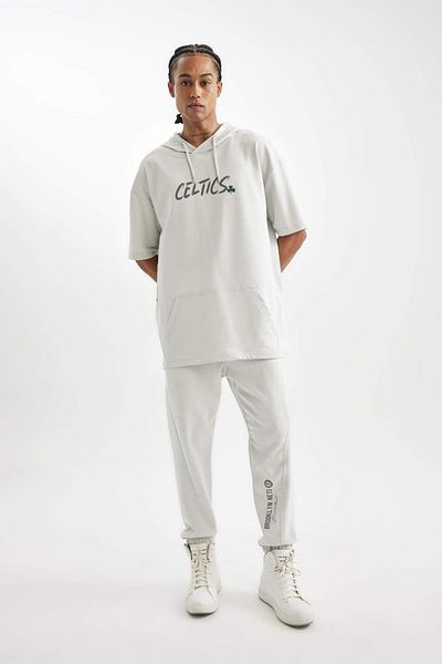 DeFacto Brooklyn Nets Fit NBA - мъжки сив спортен панталон за гмуркане C8924ax24au
