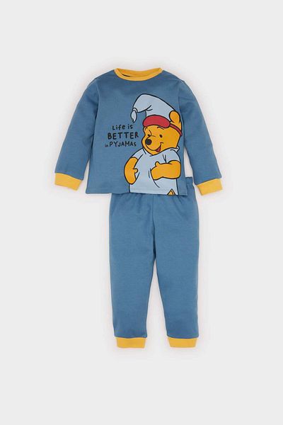 DeFacto Σετ πιτζάμες Disney Winnie The Pooh Baby Boy - Crew Neck, μακρυμάνικο, επάνω και κάτω σετ D5357A524WN
