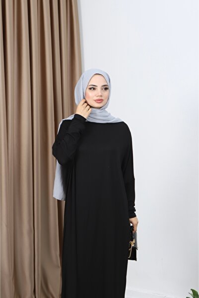 NİSUM MODA PENYE YARASA KOL ELBİSE